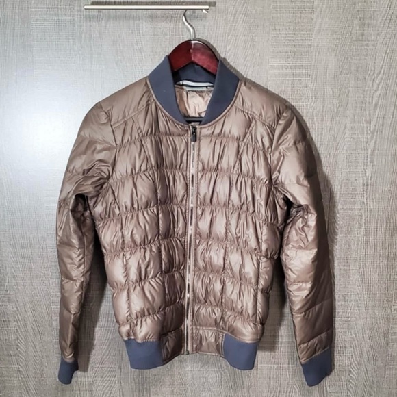 Athleta Dooby Quilted Down Puffer Bomber Jacket S - Picture 2 of 5